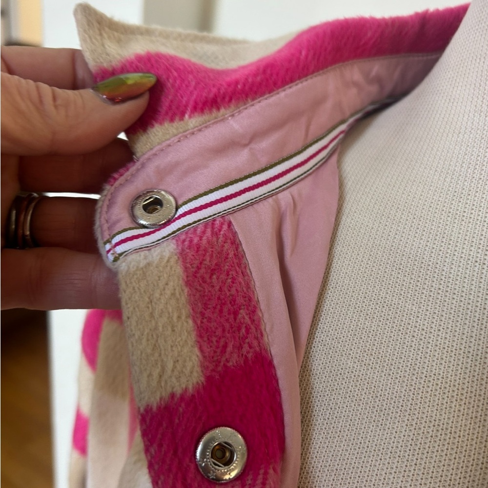 Monrow Pink and Cream Plaid Jacket - Picture 11 of 11